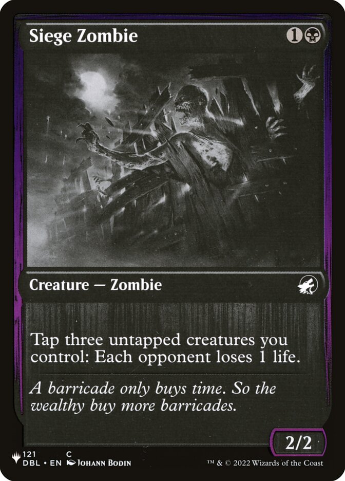 Siege Zombie 121 (The List Reprints)  | Good Games Adelaide SA