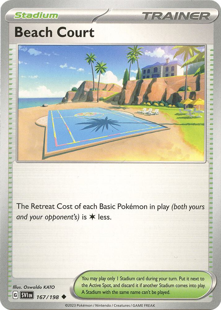 Beach Court 167/198 (SV01: Scarlet & Violet Base Set)  | Good Games Adelaide SA