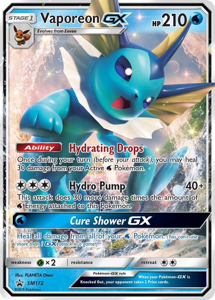 Vaporeon GX SM172 (SM Promos)  - Holofoil | Good Games Adelaide SA