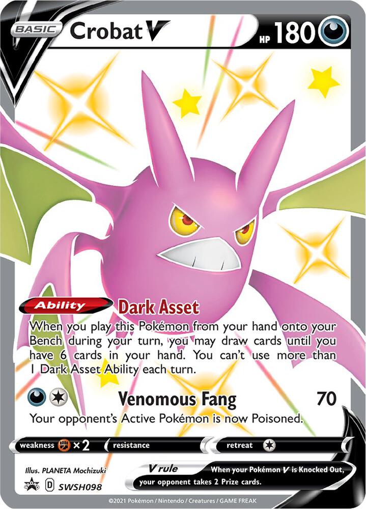 Crobat V SWSH098 (SWSH: Sword & Shield Promo Cards)  - Holofoil | Good Games Adelaide SA