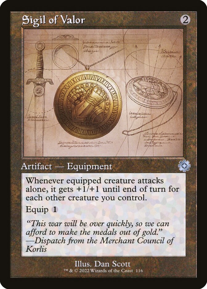 Sigil of Valor 116 (The Brothers' War: Retro Frame Artifacts)  | Good Games Adelaide SA