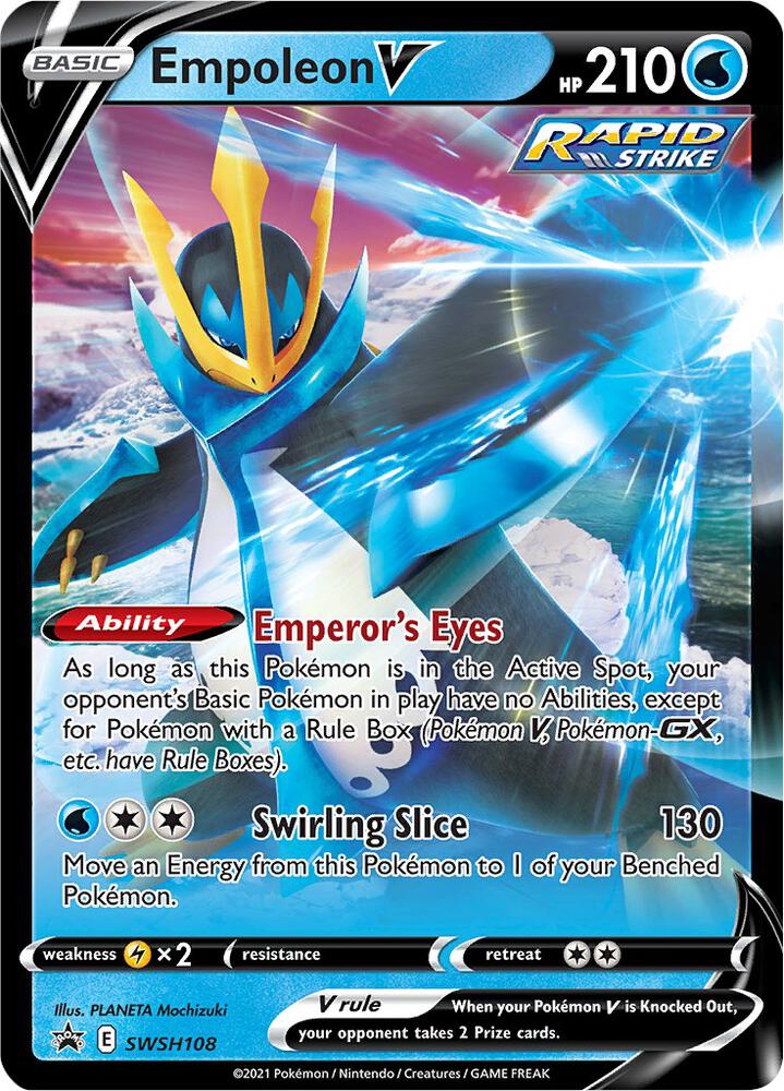 Empoleon V SWSH108 (SWSH: Sword & Shield Promo Cards)  - Holofoil | Good Games Adelaide SA