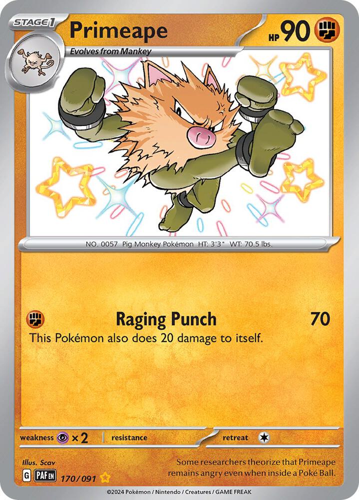 Primeape 170/091 (SV: Paldean Fates)  - Holofoil | Good Games Adelaide SA