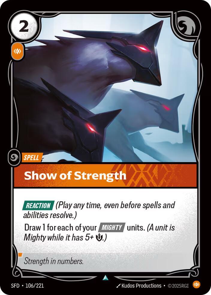 Show of Strength 106/221 (Spiritforged)  - Foil | Good Games Adelaide SA