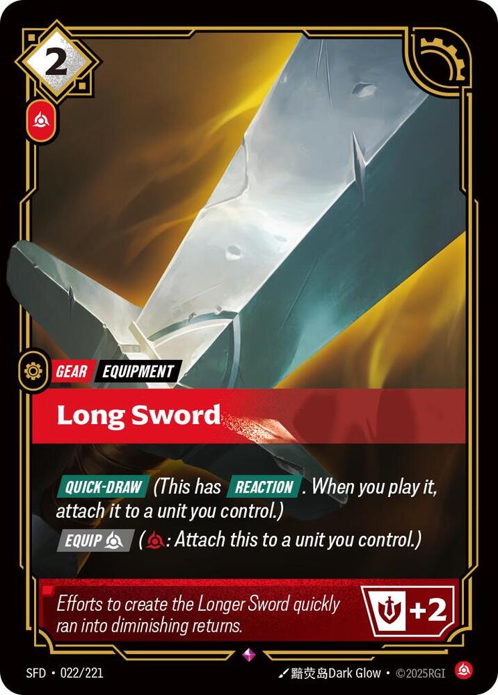 Long Sword 022/221 (Spiritforged)  - Foil | Good Games Adelaide SA