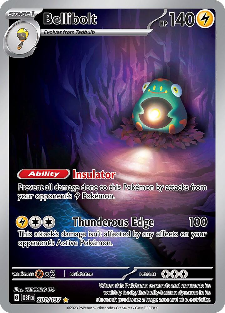 Bellibolt 201/197 (SV03: Obsidian Flames)  - Holofoil | Good Games Adelaide SA