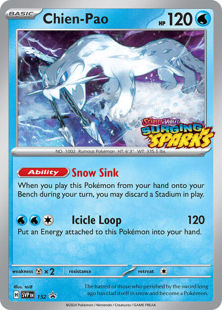 Chien-Pao 152 (SV: Scarlet & Violet Promo Cards)  - Holofoil | Good Games Adelaide SA