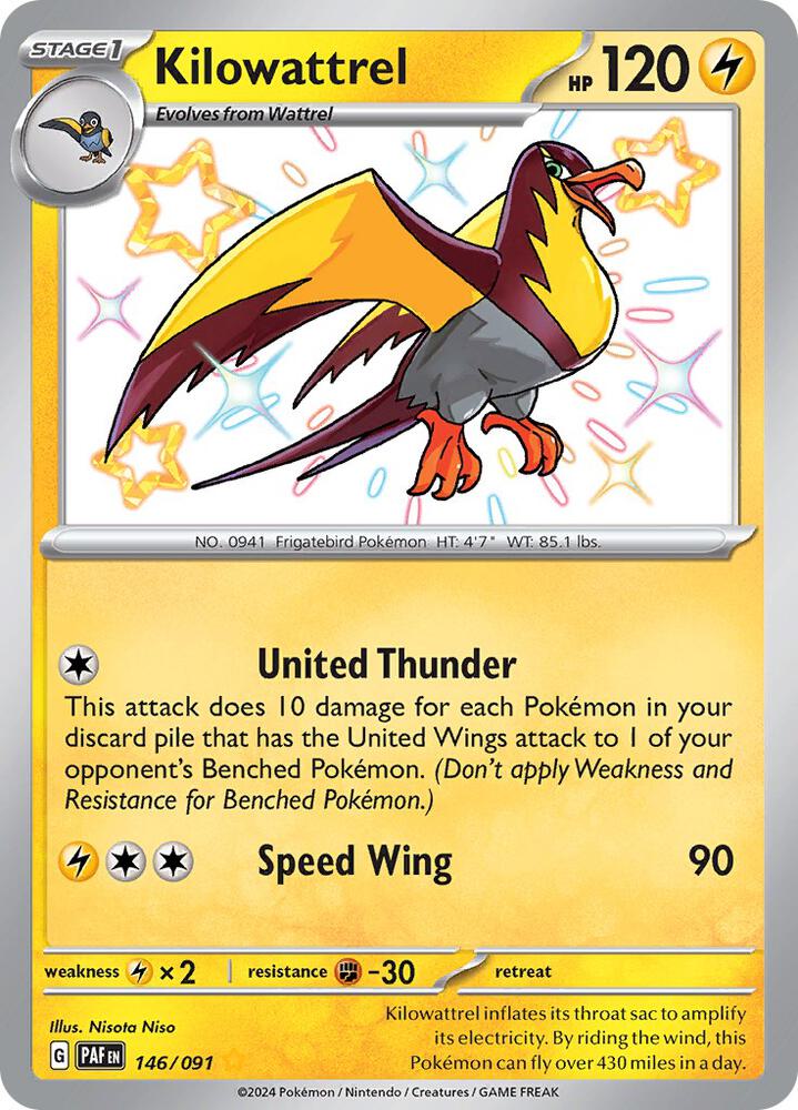 Kilowattrel 146/091 (SV: Paldean Fates)  - Holofoil | Good Games Adelaide SA