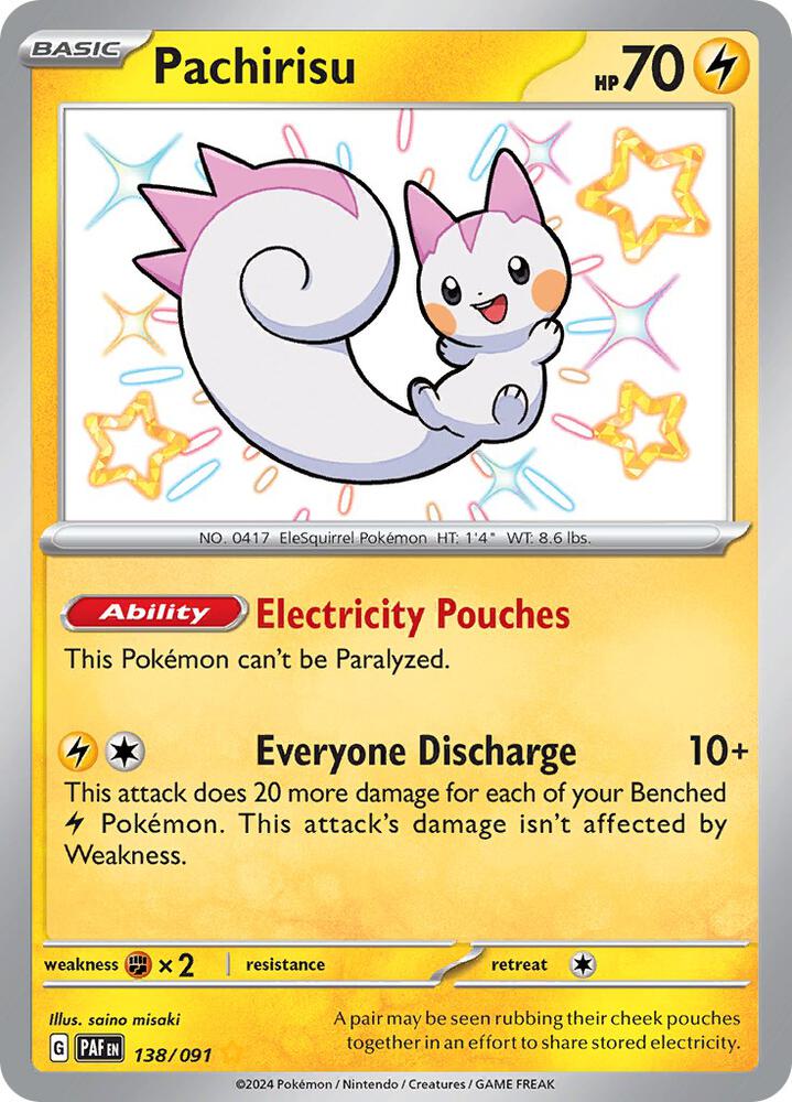 Pachirisu 138/091 (SV: Paldean Fates)  - Holofoil | Good Games Adelaide SA