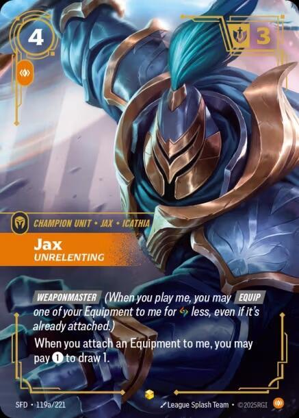 Jax - Unrelenting 119a/221 (Spiritforged)  - Foil | Good Games Adelaide SA