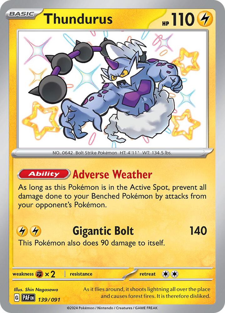 Thundurus 139/091 (SV: Paldean Fates)  - Holofoil | Good Games Adelaide SA