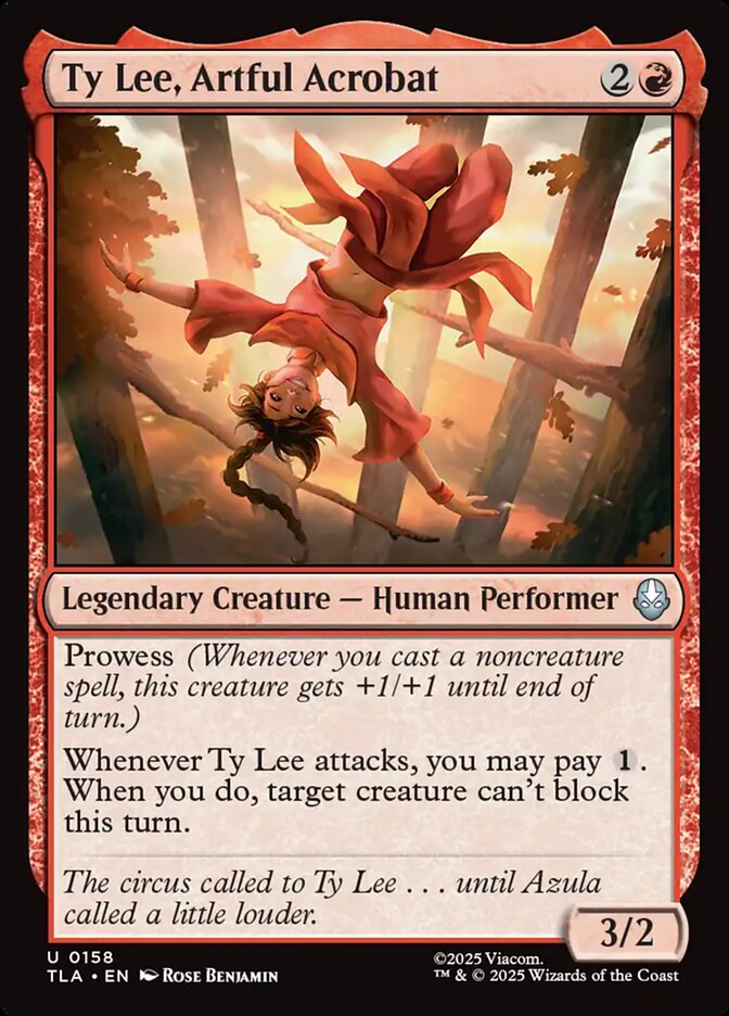 Ty Lee, Artful Acrobat 158 (Avatar: The Last Airbender)  - Foil | Good Games Adelaide SA