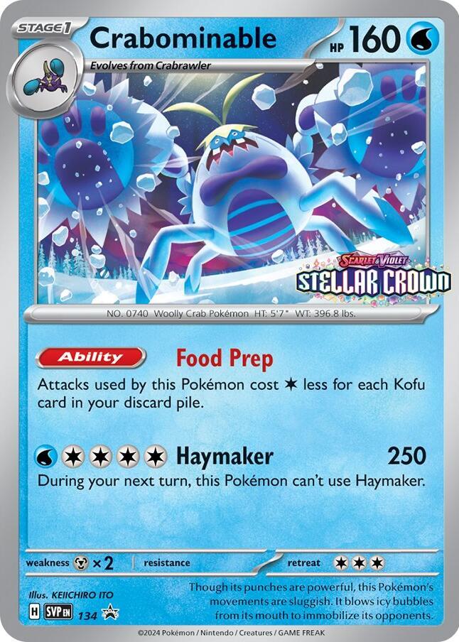 Crabominable 134/142 (SV: Scarlet & Violet Promo Cards)  - Holofoil | Good Games Adelaide SA