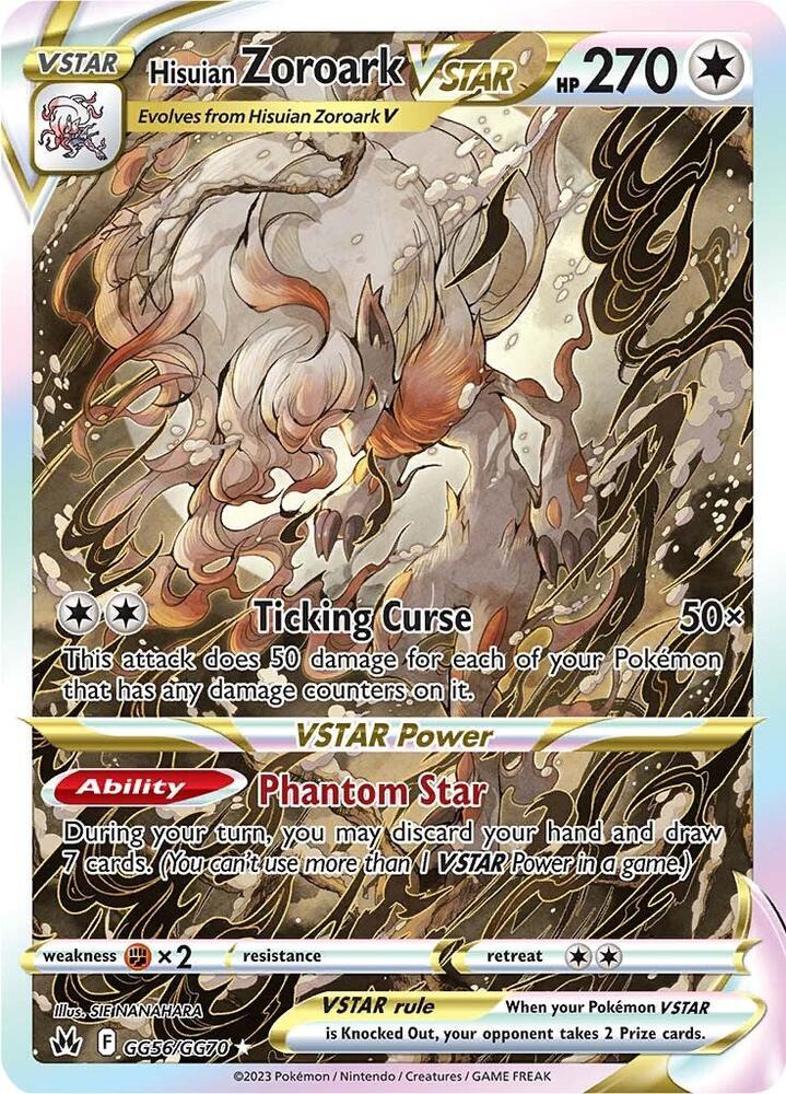 Hisuian Zoroark VSTAR GG56/GG70 (Crown Zenith: Galarian Gallery)  - Holofoil | Good Games Adelaide SA