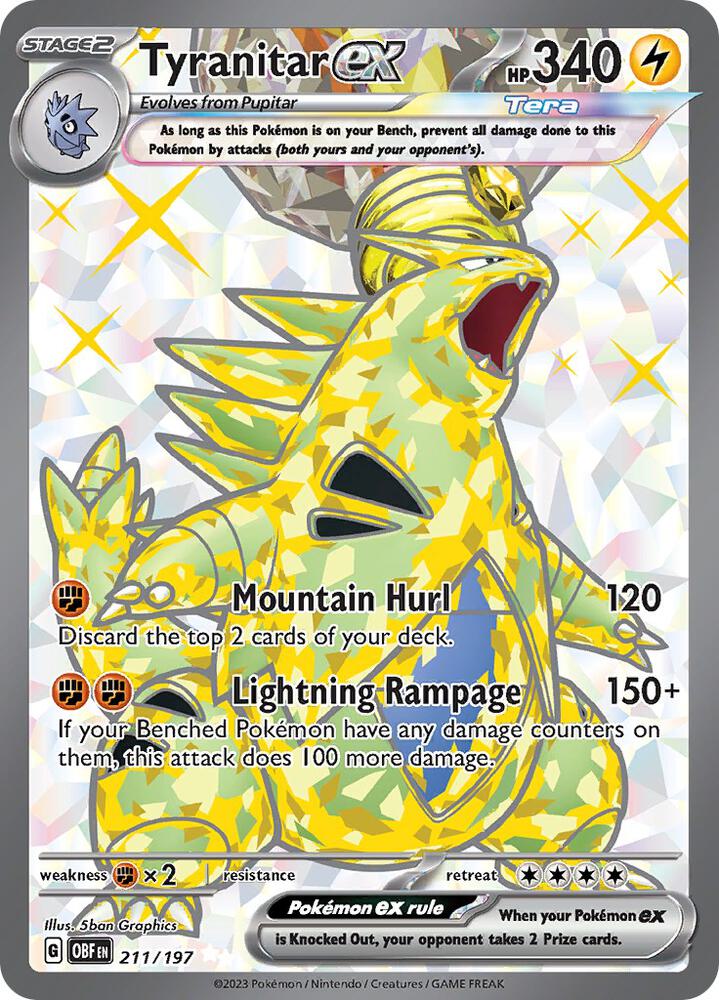 Tyranitar ex 211/197 (SV03: Obsidian Flames)  - Holofoil | Good Games Adelaide SA