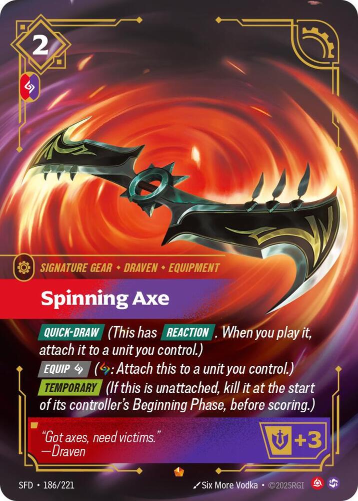 Spinning Axe 186/221 (Spiritforged)  - Foil | Good Games Adelaide SA