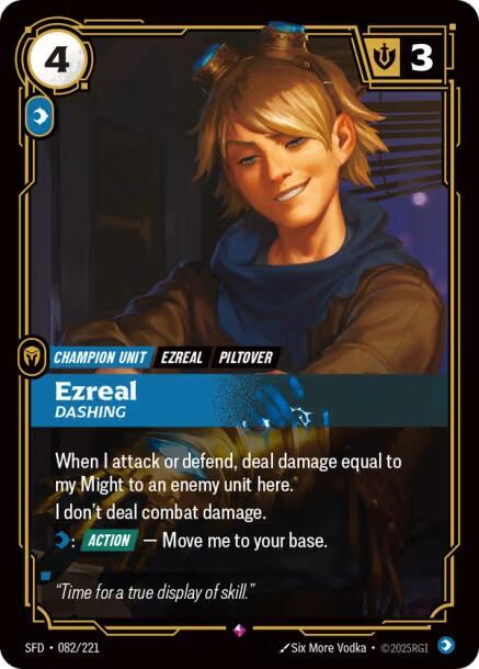 Ezreal Dashing 082/221 (Spiritforged)  - Foil | Good Games Adelaide SA