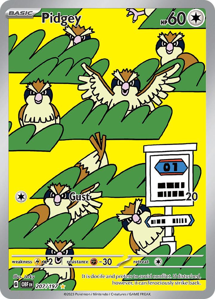 Pidgey 207/197 (SV03: Obsidian Flames)  - Holofoil | Good Games Adelaide SA