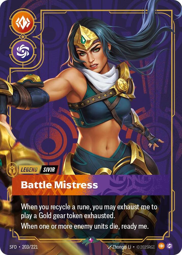 Sivir Battle Mistress 203/221 (Spiritforged)  - Foil | Good Games Adelaide SA