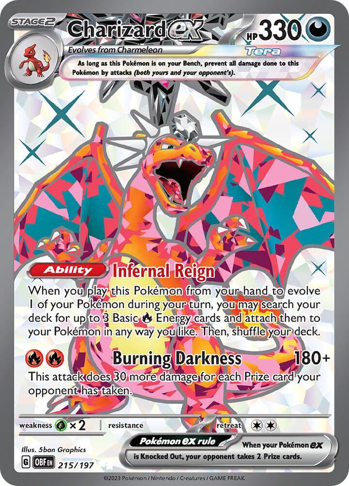 Charizard ex 215/197 (SV03: Obsidian Flames)  - Holofoil | Good Games Adelaide SA