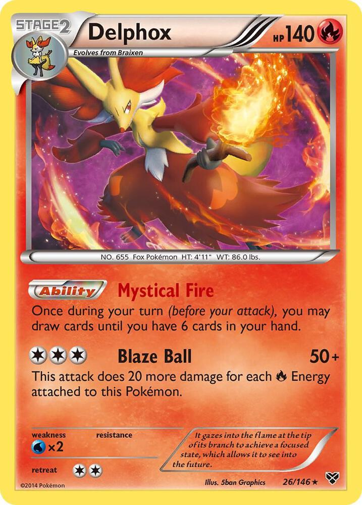Delphox 26/146 (XY Base Set)  - Holofoil | Good Games Adelaide SA
