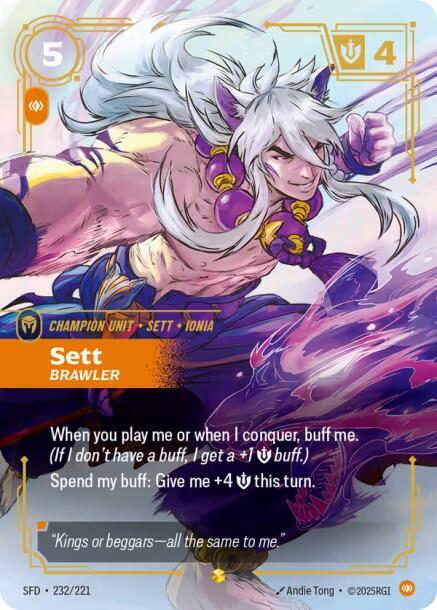 Sett - Brawler 232/221 (Spiritforged)  - Foil | Good Games Adelaide SA
