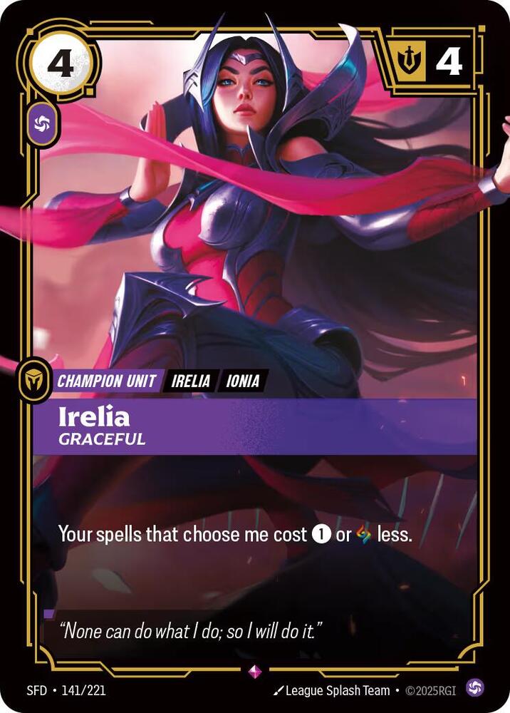 Irelia Graceful 141/221 (Spiritforged)  - Foil | Good Games Adelaide SA