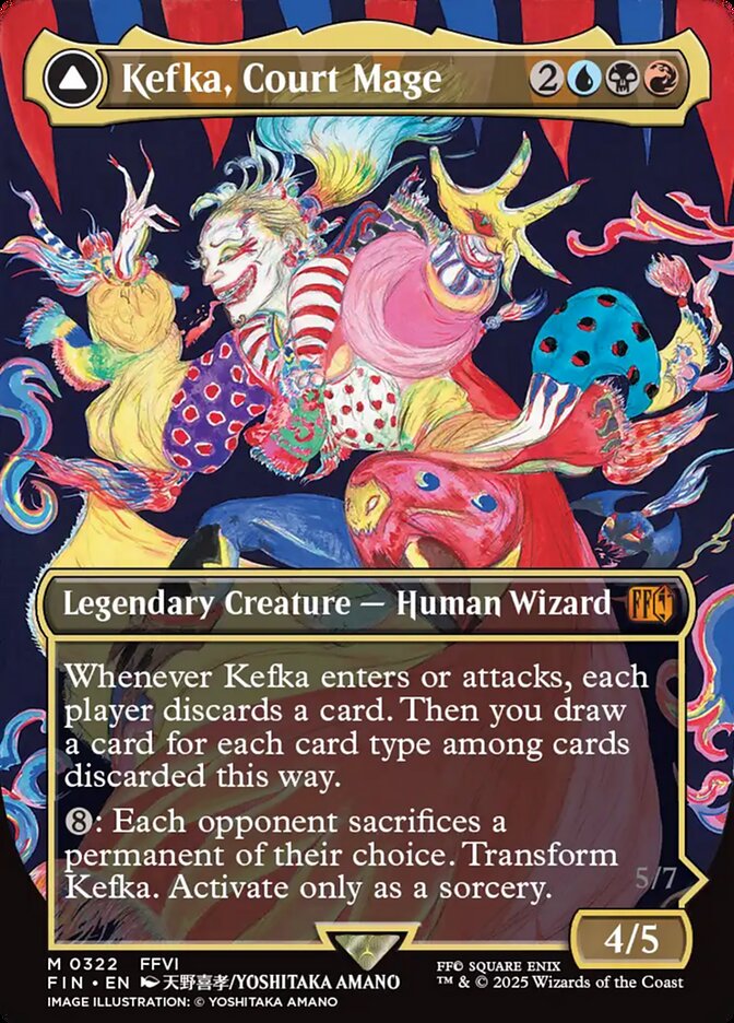Kefka, Court Mage // Kefka, Ruler of Ruin 322 (FINAL FANTASY)  - Borderless Foil | Good Games Adelaide SA