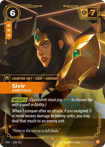 Sivir - Ambitious 120/221 (Spiritforged)  - Foil | Good Games Adelaide SA
