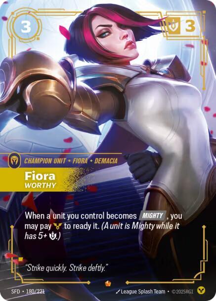 Fiora Worthy 180/221 (Spiritforged)  - Foil | Good Games Adelaide SA