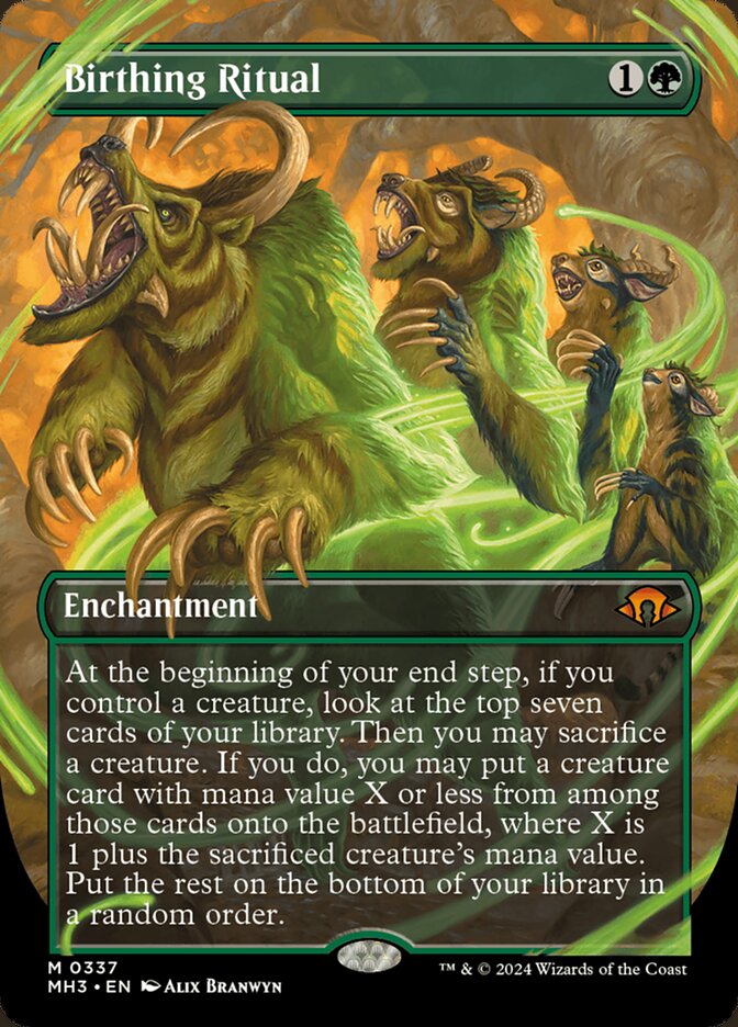Birthing Ritual 337 (Modern Horizons 3)  - Borderless Foil | Good Games Adelaide SA