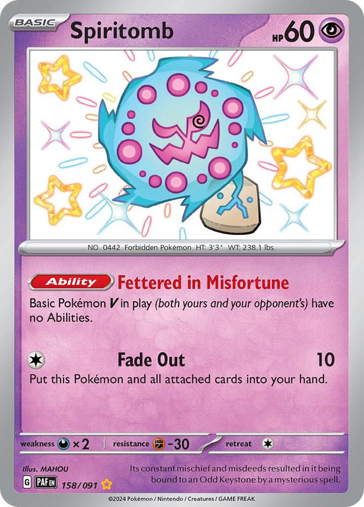 Spiritomb 158/091 (SV: Paldean Fates)  - Holofoil | Good Games Adelaide SA
