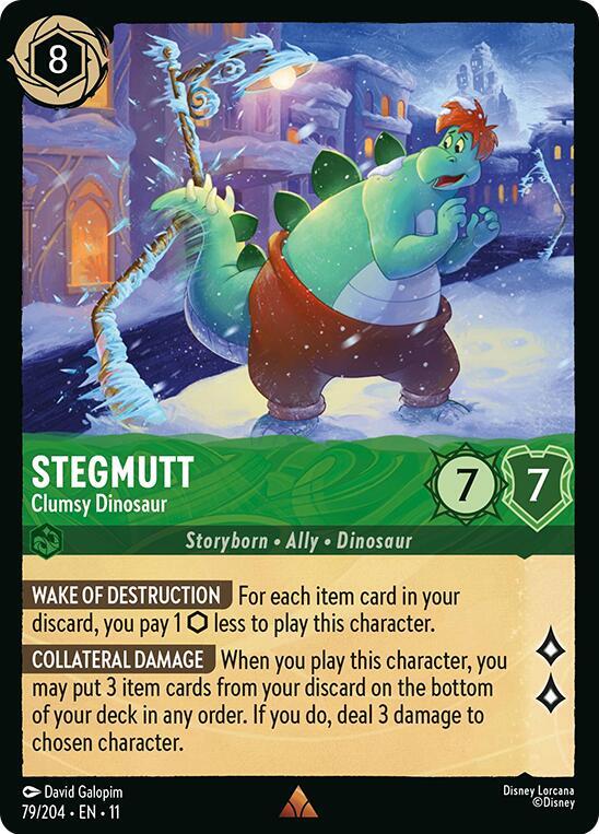 Stegmutt Clumsy Dinosaur 79/204 (Winterspell)  - Cold Foil | Good Games Adelaide SA