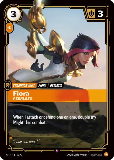 Fiora Peerless 110/221 (Spiritforged)  - Foil | Good Games Adelaide SA