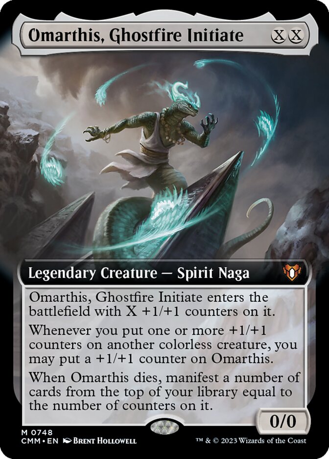 Omarthis, Ghostfire Initiate 748 (Commander Masters)  - Extended Art Foil | Good Games Adelaide SA