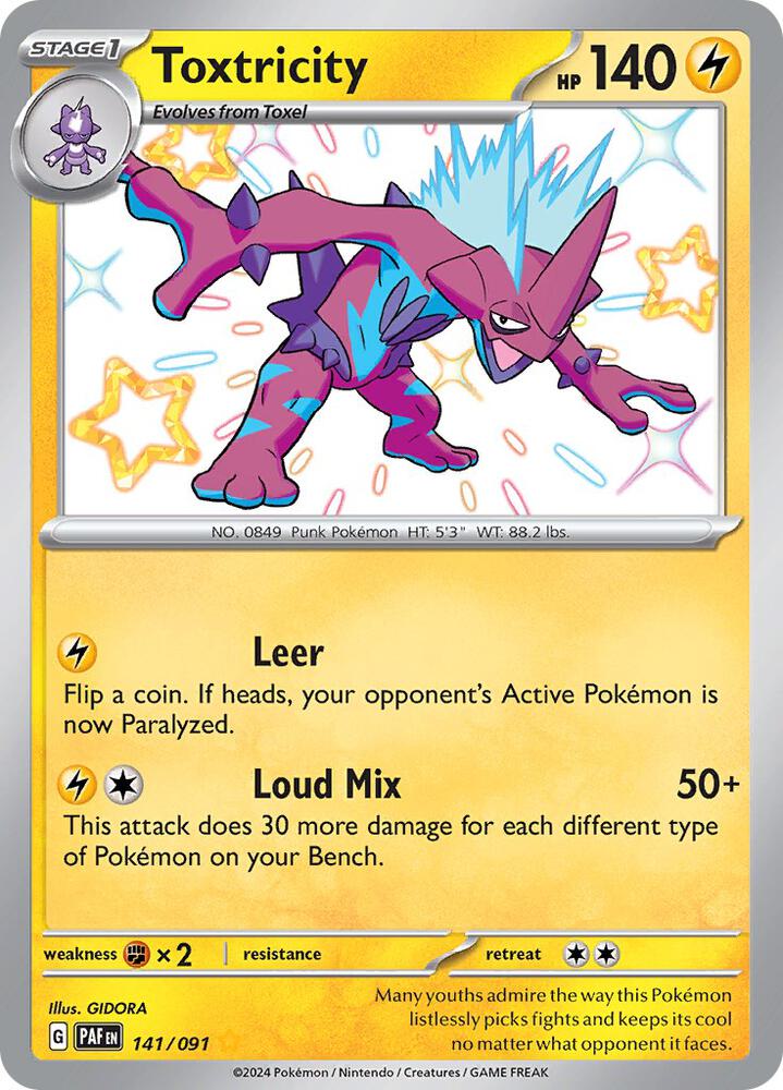 Toxtricity 141/091 (SV: Paldean Fates)  - Holofoil | Good Games Adelaide SA