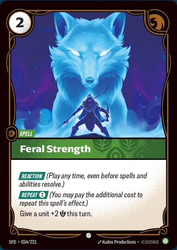 Feral Strength 034/221 (Spiritforged)  | Good Games Adelaide SA
