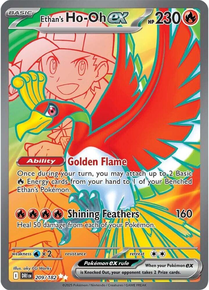 Ethan's Ho-Oh ex 209/182 (SV10: Destined Rivals)  - Holofoil | Good Games Adelaide SA