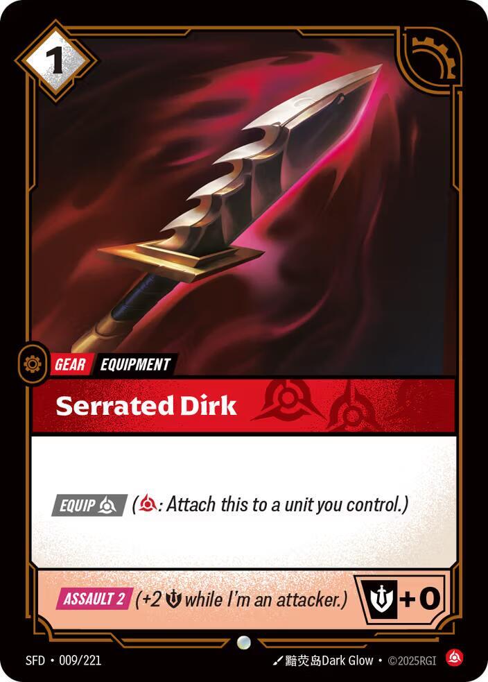 Serrated Dirk 009/221 (Spiritforged)  - Foil | Good Games Adelaide SA