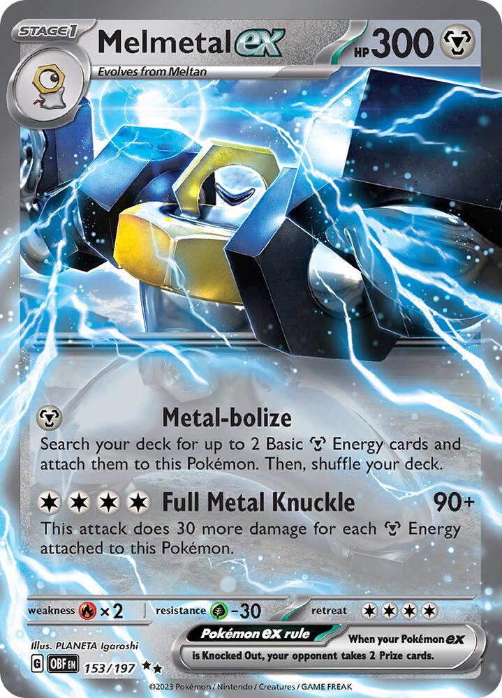 Melmetal ex 153/197 (SV03: Obsidian Flames)  - Holofoil | Good Games Adelaide SA