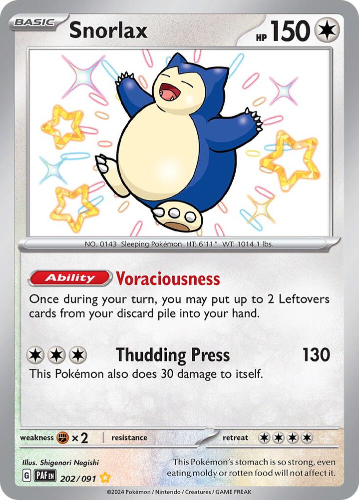 Snorlax 202/091 (SV: Paldean Fates)  - Holofoil | Good Games Adelaide SA