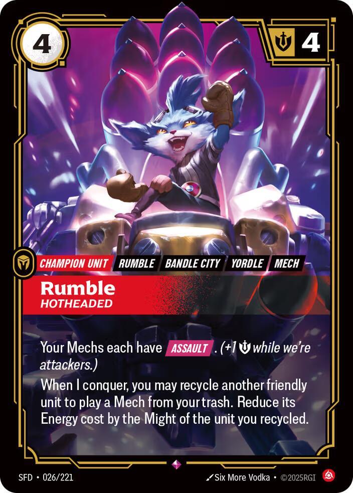 Rumble Hotheaded 026/221 (Spiritforged)  - Foil | Good Games Adelaide SA