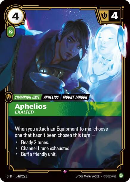 Aphelios Exalted 049/221 (Spiritforged)  - Foil | Good Games Adelaide SA