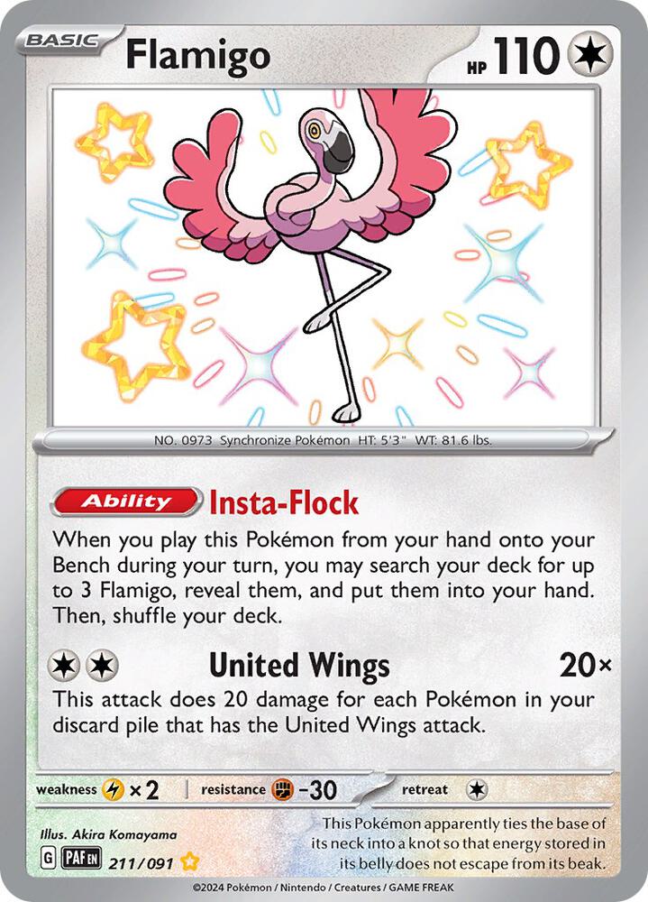 Flamigo 211/091 (SV: Paldean Fates)  - Holofoil | Good Games Adelaide SA