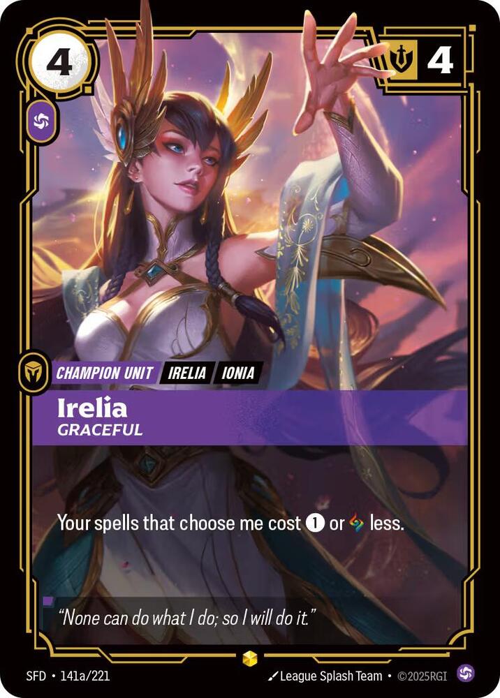 Irelia Graceful Alternate Art 141a/221 (Spiritforged)  - Foil | Good Games Adelaide SA