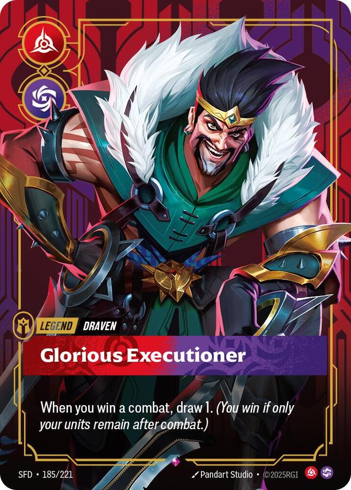 Draven Glorious Executioner 185/221 (Spiritforged)  - Foil | Good Games Adelaide SA