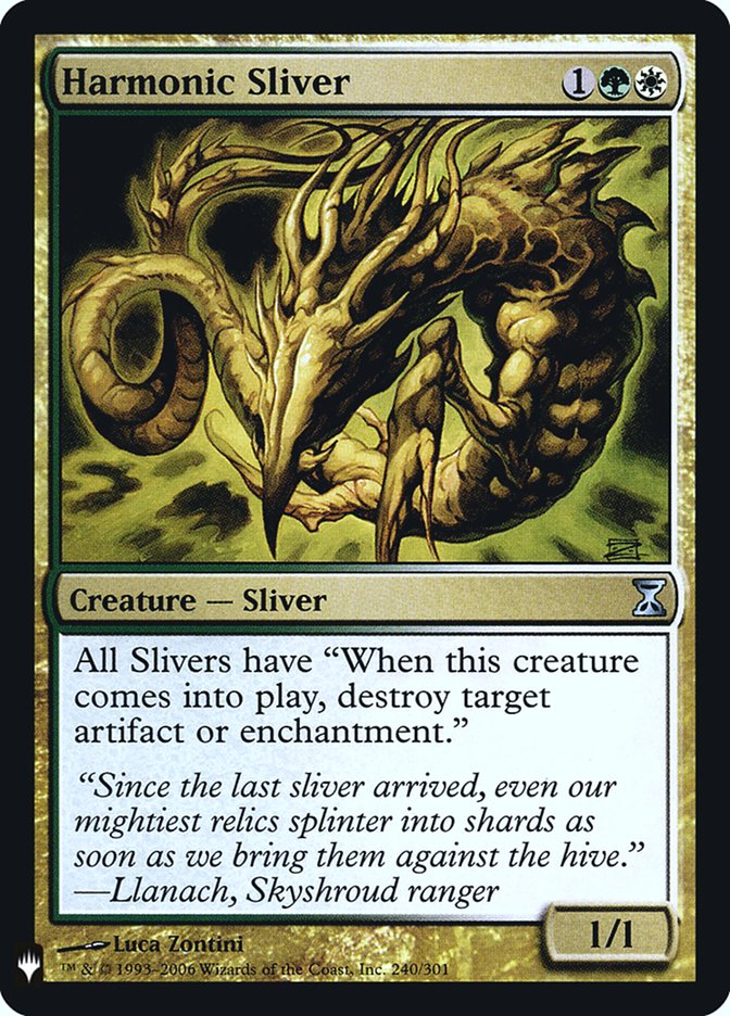 Harmonic Sliver 240 (The List Reprints)  - Foil | Good Games Adelaide SA