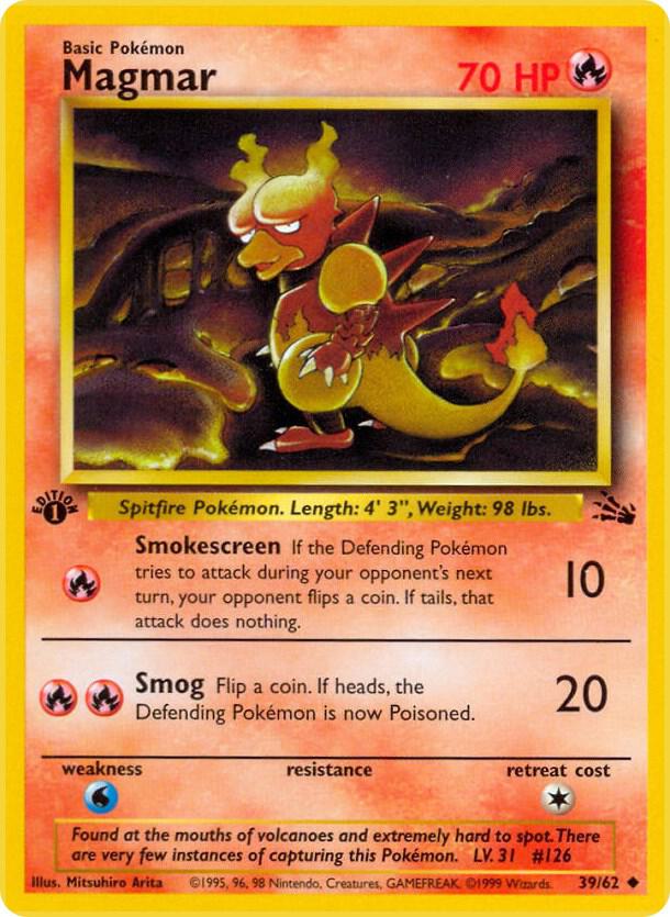 Magmar 39/62 (Fossil)  - 1st Edition | Good Games Adelaide SA