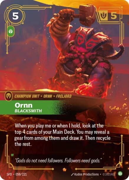Ornn Blacksmith 058/221 (Spiritforged)  - Foil | Good Games Adelaide SA