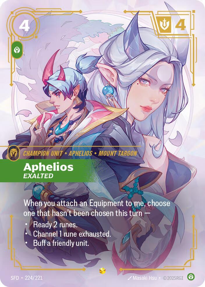Aphelios - Exalted 224/221 (Spiritforged)  - Foil | Good Games Adelaide SA